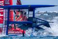 USA SailGP Team capsize during a practise session ahead of the Apex Group Bermuda Sail Grand Prix in Bermuda - May 3, 2024