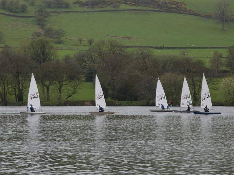 Derbyshire Youth Sailing at Toddbrook event at Combs photo copyright D Sanderson taken at Combs Sailing Club and featuring the ILCA 6 class