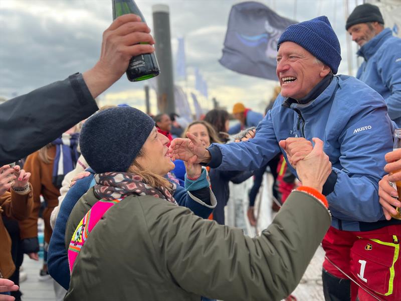 Skipper Jean d'Arthuys, who has dreamt of participating in the Whitbread Round the World Race since his youth, expresses immense pride in what they have achieved photo copyright Don McIntyre / OGR2023 taken at  and featuring the Ocean Globe Race class